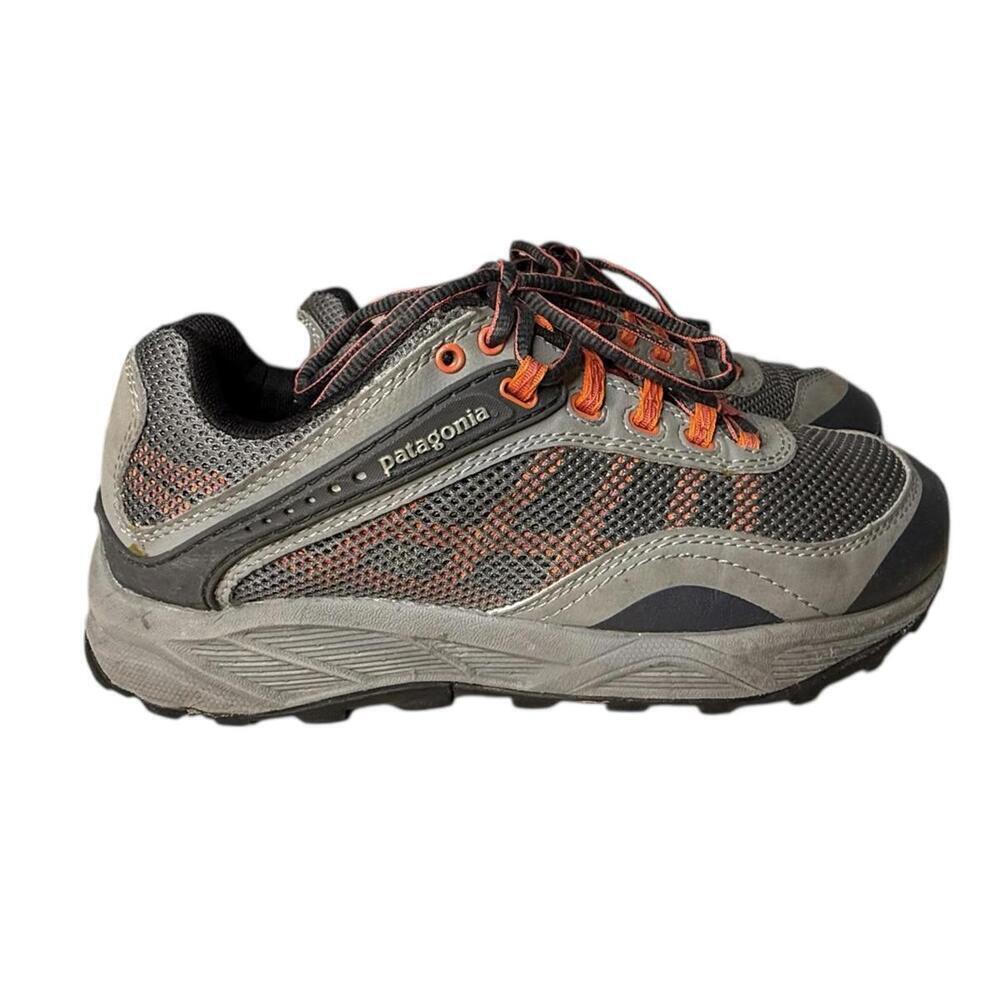 Patagonia Specter Narwhal Shoes Womens Size 7 Black Gray Orange Trail Sneakers - Picture 2 of 5